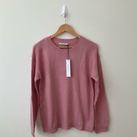 Stitches & Stripes Sweater Womens Large Long Sleeves Knit Tops Pink Rose New - Picture 10 of 10